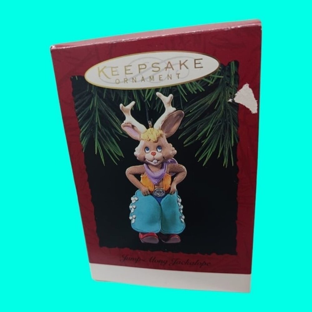 Hallmark vtg lot of 4 bunnies ornaments - Picture 4 of 5